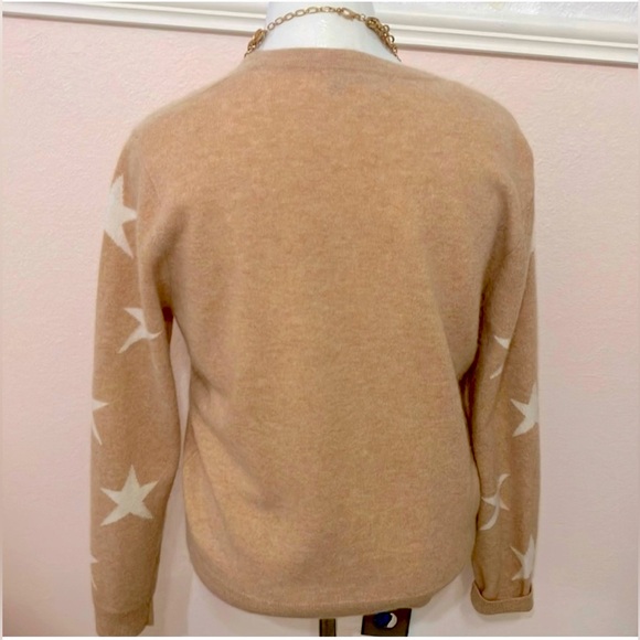 100% cashmere cardigan intarsia sweater - Picture 5 of 5